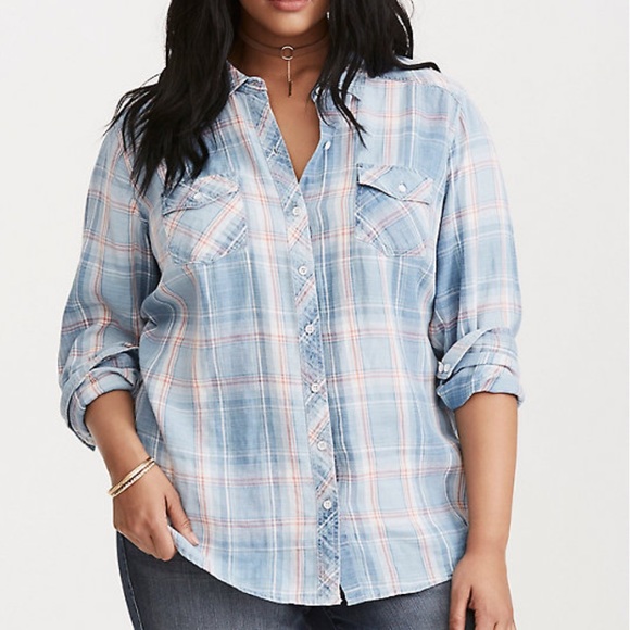 denim camp shirt